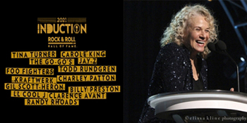 Invitation graphic for Carole King's induction into the Rock & Roll Hall of Fame