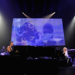 Alicia Keys & Carole at the Black Ball - Keep A Child Alive.  Photo: Wire Image