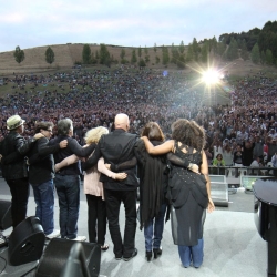 Band takes a bow - Mission Estate Winery, Hawke's Bay, Napier, New Zealand. Photo by Elissa Kline