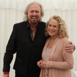 Barry Gibb and Carole King backstage - Mission Estate Winery, Hawke's Bay, Napier, New Zealand.  Photo by Elissa Kline