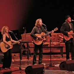 Carole, Gary & Rudy play "Smackwater Jack" at Radio City. Photo by Elissa Kline