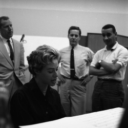 Carole working in Studio B of the RCA Studio in New York City 1959. Photos Courtesy of Sony Music Entertainment Archive