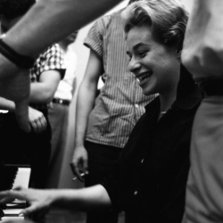 Carole at the piano,  RCA Studio in New York City 1959. Photos Courtesy of Sony Music Entertainment Archive