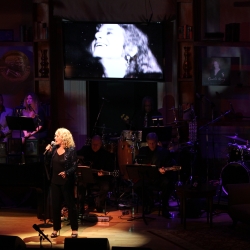 Carole singing "Now & Forever" dedicated to Phil Ramone.   Photo by Elissa Kline