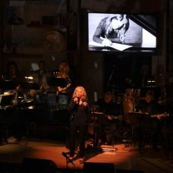 Carole singing "Now & Forever" dedicated to Phil Ramone.   Photo by Elissa Kline